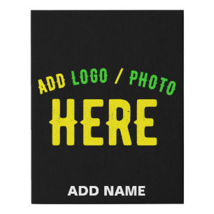 STYLISH MODERN CUSTOMIZABLE BLACK VERIFIED BRANDED FAUX CANVAS PRINT