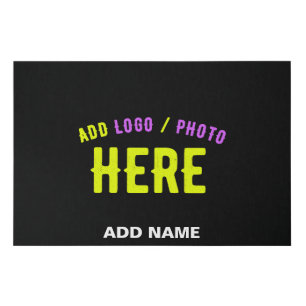 STYLISH MODERN CUSTOMIZABLE BLACK VERIFIED BRANDED FAUX CANVAS PRINT