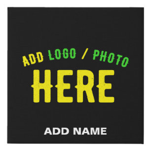 STYLISH MODERN CUSTOMIZABLE BLACK VERIFIED BRANDED FAUX CANVAS PRINT