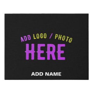 STYLISH MODERN CUSTOMIZABLE BLACK VERIFIED BRANDED FAUX CANVAS PRINT