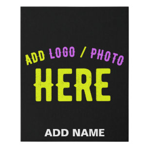 STYLISH MODERN CUSTOMIZABLE BLACK VERIFIED BRANDED FAUX CANVAS PRINT