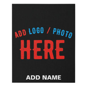 STYLISH MODERN CUSTOMIZABLE BLACK VERIFIED BRANDED FAUX CANVAS PRINT