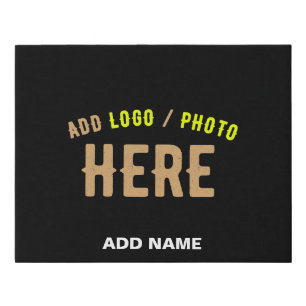 STYLISH MODERN CUSTOMIZABLE BLACK VERIFIED BRANDED FAUX CANVAS PRINT