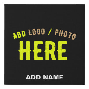 STYLISH MODERN CUSTOMIZABLE BLACK VERIFIED BRANDED FAUX CANVAS PRINT