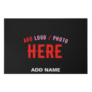 STYLISH MODERN CUSTOMIZABLE BLACK VERIFIED BRANDED FAUX CANVAS PRINT