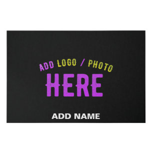 STYLISH MODERN CUSTOMIZABLE BLACK VERIFIED BRANDED FAUX CANVAS PRINT