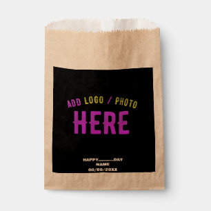 STYLISH MODERN CUSTOMIZABLE BLACK VERIFIED BRANDED FAVOR BAG