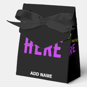 STYLISH MODERN CUSTOMIZABLE BLACK VERIFIED BRANDED FAVOR BOXES