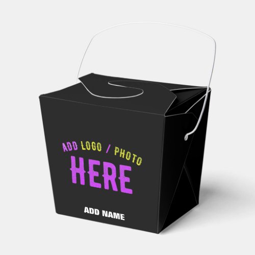 STYLISH MODERN CUSTOMIZABLE BLACK VERIFIED BRANDED FAVOR BOXES