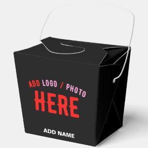 STYLISH MODERN CUSTOMIZABLE BLACK VERIFIED BRANDED FAVOR BOXES