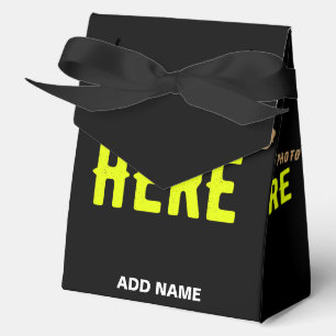 STYLISH MODERN CUSTOMIZABLE BLACK VERIFIED BRANDED FAVOR BOXES