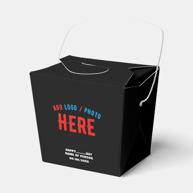 STYLISH MODERN CUSTOMIZABLE BLACK VERIFIED BRANDED FAVOR BOXES (Front Side)
