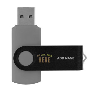 STYLISH MODERN CUSTOMIZABLE BLACK VERIFIED BRANDED FLASH DRIVE