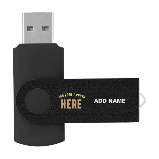 STYLISH MODERN CUSTOMIZABLE BLACK VERIFIED BRANDED FLASH DRIVE (Opened)