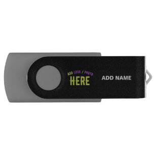 STYLISH MODERN CUSTOMIZABLE BLACK VERIFIED BRANDED FLASH DRIVE