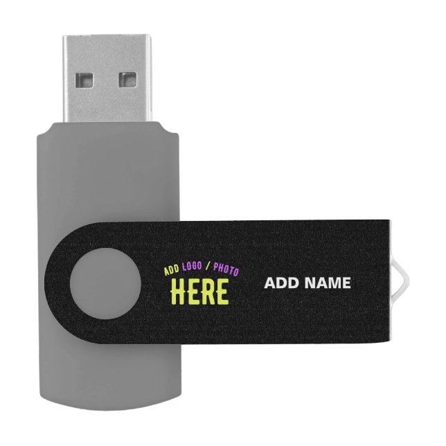 STYLISH MODERN CUSTOMIZABLE BLACK VERIFIED BRANDED FLASH DRIVE (Opened)