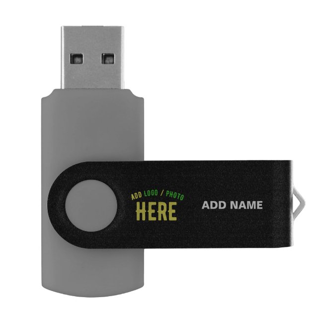 STYLISH MODERN CUSTOMIZABLE BLACK VERIFIED BRANDED FLASH DRIVE (Opened)