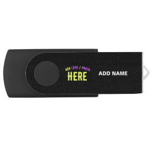 STYLISH MODERN CUSTOMIZABLE BLACK VERIFIED BRANDED FLASH DRIVE