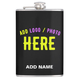 STYLISH MODERN CUSTOMIZABLE BLACK VERIFIED BRANDED FLASK