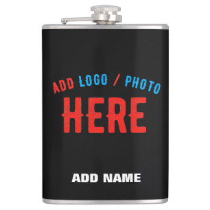 STYLISH MODERN CUSTOMIZABLE BLACK VERIFIED BRANDED FLASK