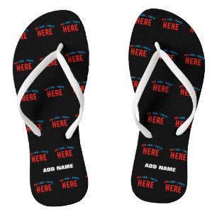 STYLISH MODERN CUSTOMIZABLE BLACK VERIFIED BRANDED FLIP FLOPS