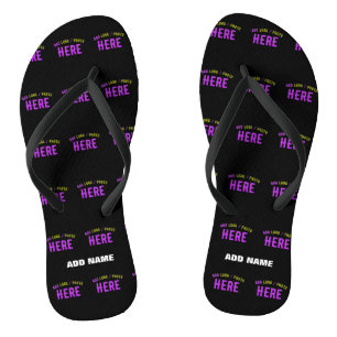 STYLISH MODERN CUSTOMIZABLE BLACK VERIFIED BRANDED FLIP FLOPS