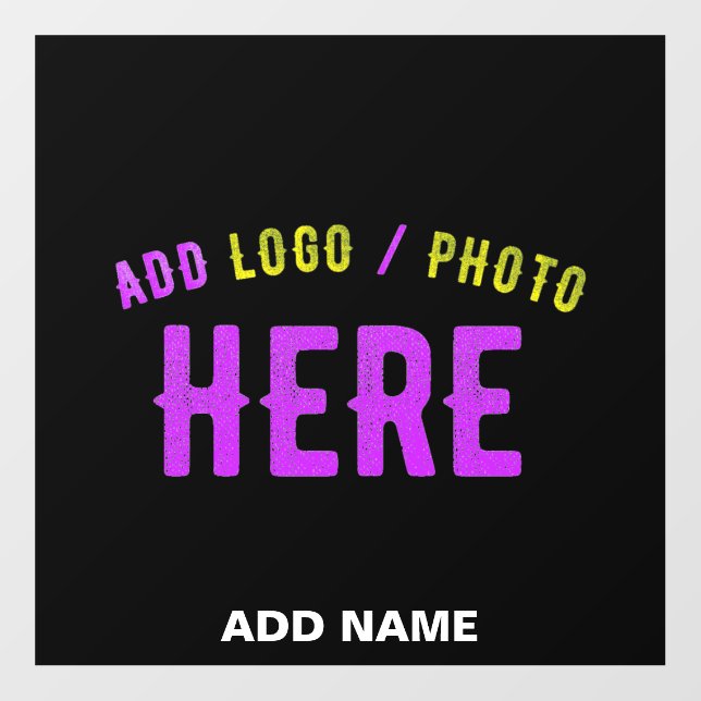 STYLISH MODERN CUSTOMIZABLE BLACK VERIFIED BRANDED FLOOR DECALS (Front)