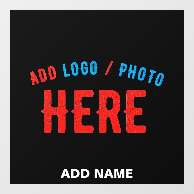 STYLISH MODERN CUSTOMIZABLE BLACK VERIFIED BRANDED FLOOR DECALS (Front)