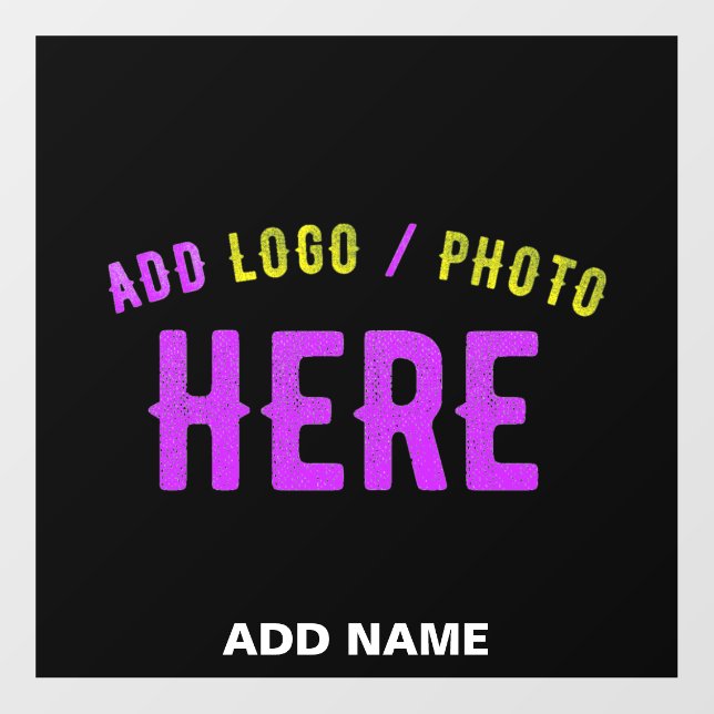 STYLISH MODERN CUSTOMIZABLE BLACK VERIFIED BRANDED FLOOR DECALS (Front)