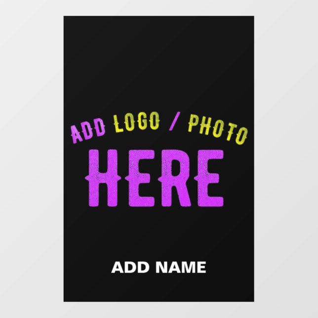 STYLISH MODERN CUSTOMIZABLE BLACK VERIFIED BRANDED FLOOR DECALS (Front)