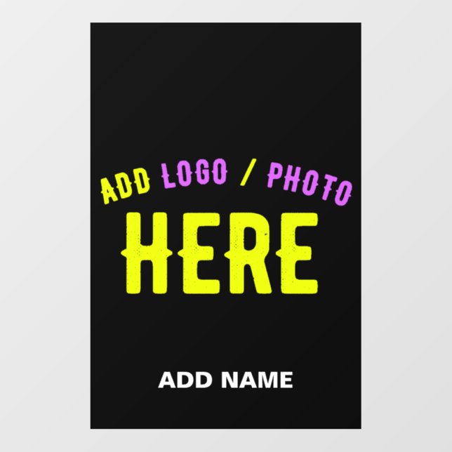 STYLISH MODERN CUSTOMIZABLE BLACK VERIFIED BRANDED FLOOR DECALS (Front)