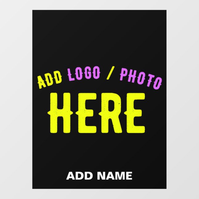 STYLISH MODERN CUSTOMIZABLE BLACK VERIFIED BRANDED FLOOR DECALS (Front)