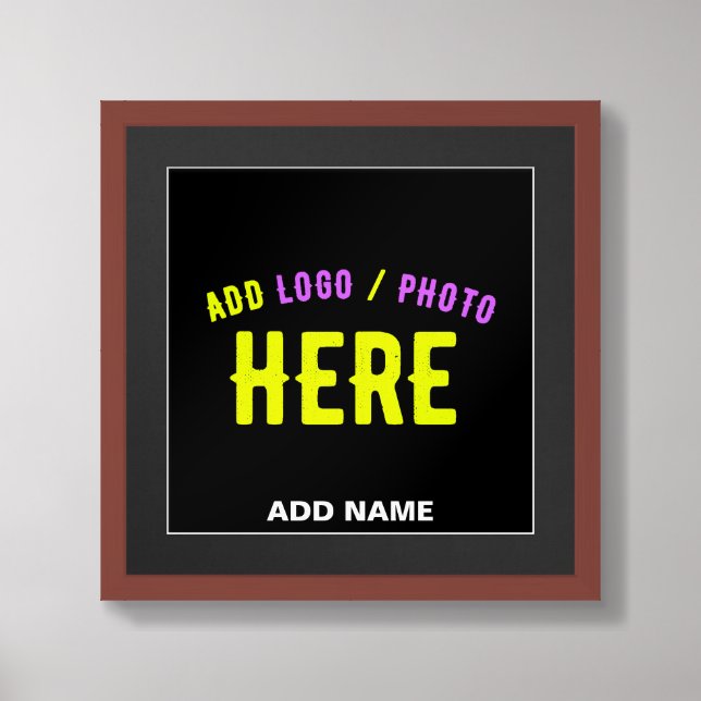 STYLISH MODERN CUSTOMIZABLE BLACK VERIFIED BRANDED FRAMED ART (Framed Front)