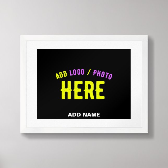 STYLISH MODERN CUSTOMIZABLE BLACK VERIFIED BRANDED FRAMED ART (Framed Front)