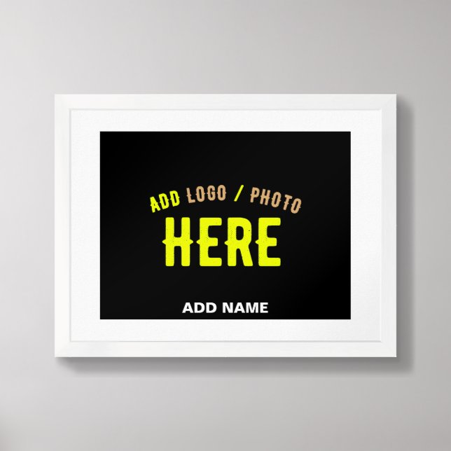 STYLISH MODERN CUSTOMIZABLE BLACK VERIFIED BRANDED FRAMED ART (Framed Front)