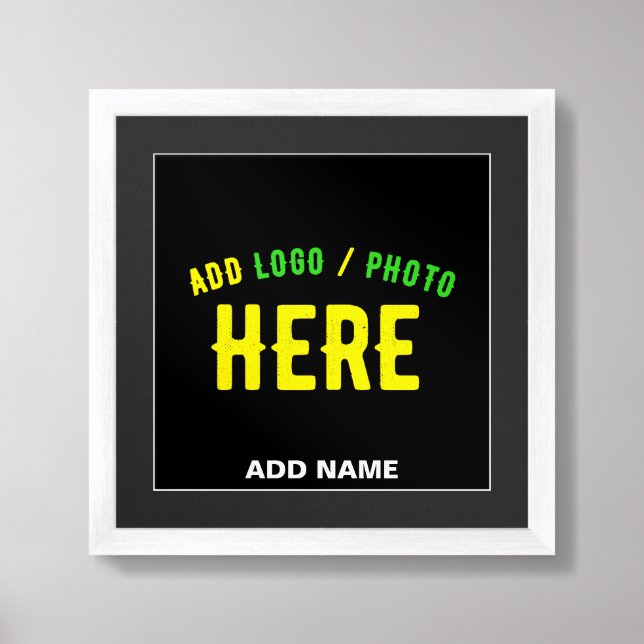 STYLISH MODERN CUSTOMIZABLE BLACK VERIFIED BRANDED FRAMED ART (Framed Front)