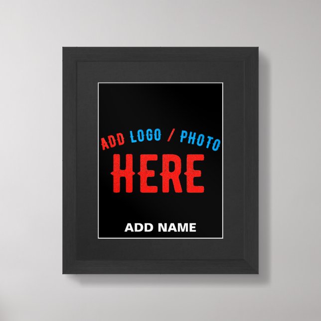 STYLISH MODERN CUSTOMIZABLE BLACK VERIFIED BRANDED FRAMED ART (Framed Front)