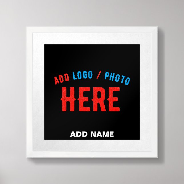 STYLISH MODERN CUSTOMIZABLE BLACK VERIFIED BRANDED FRAMED ART (Framed Front)