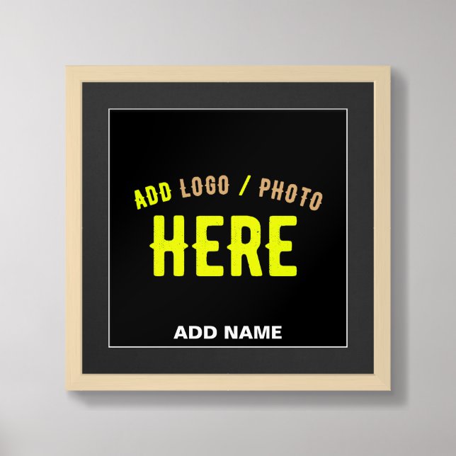 STYLISH MODERN CUSTOMIZABLE BLACK VERIFIED BRANDED FRAMED ART (Framed Front)