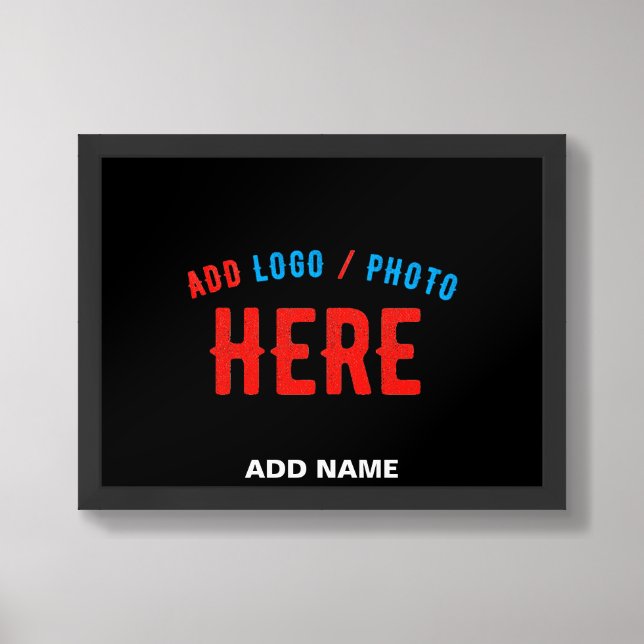 STYLISH MODERN CUSTOMIZABLE BLACK VERIFIED BRANDED FRAMED ART (Framed Front)