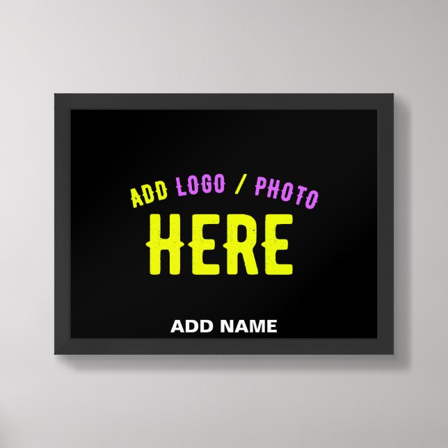 STYLISH MODERN CUSTOMIZABLE BLACK VERIFIED BRANDED FRAMED ART (Framed Front)