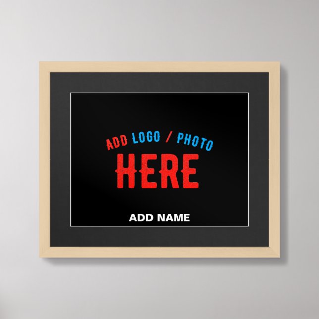 STYLISH MODERN CUSTOMIZABLE BLACK VERIFIED BRANDED FRAMED ART (Framed Front)