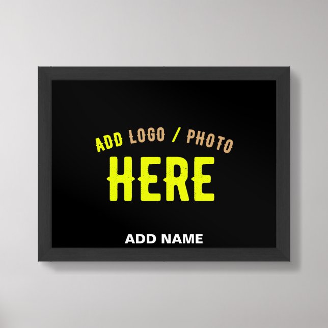 STYLISH MODERN CUSTOMIZABLE BLACK VERIFIED BRANDED FRAMED ART (Framed Front)