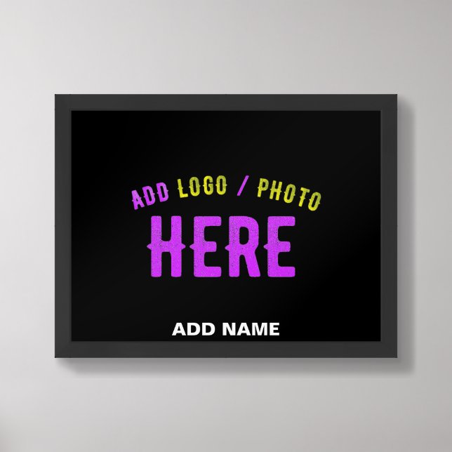 STYLISH MODERN CUSTOMIZABLE BLACK VERIFIED BRANDED FRAMED ART (Framed Front)