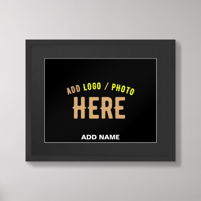 STYLISH MODERN CUSTOMIZABLE BLACK VERIFIED BRANDED FRAMED ART (Framed Front)