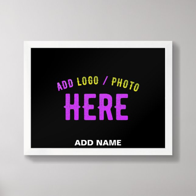STYLISH MODERN CUSTOMIZABLE BLACK VERIFIED BRANDED FRAMED ART (Framed Front)