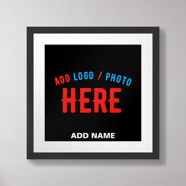 STYLISH MODERN CUSTOMIZABLE BLACK VERIFIED BRANDED FRAMED ART (Framed Front)