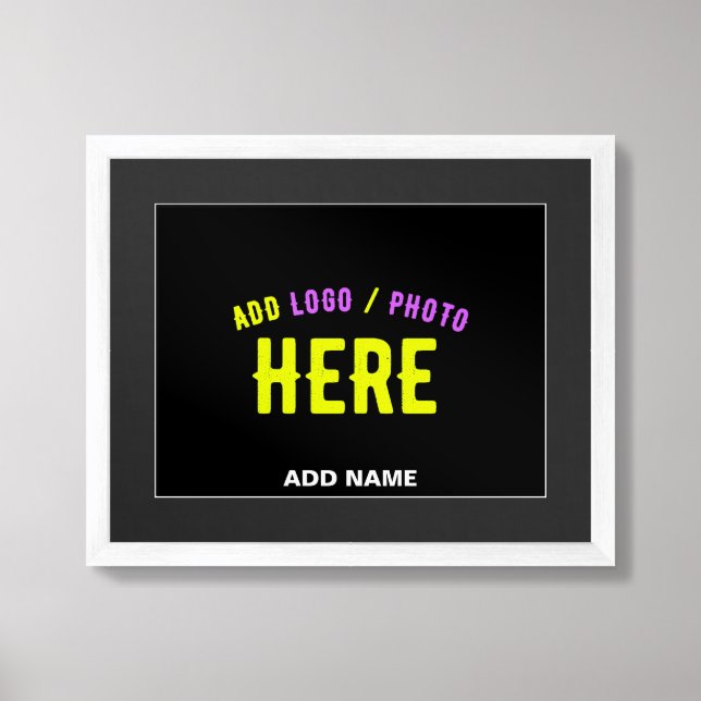 STYLISH MODERN CUSTOMIZABLE BLACK VERIFIED BRANDED FRAMED ART (Framed Front)