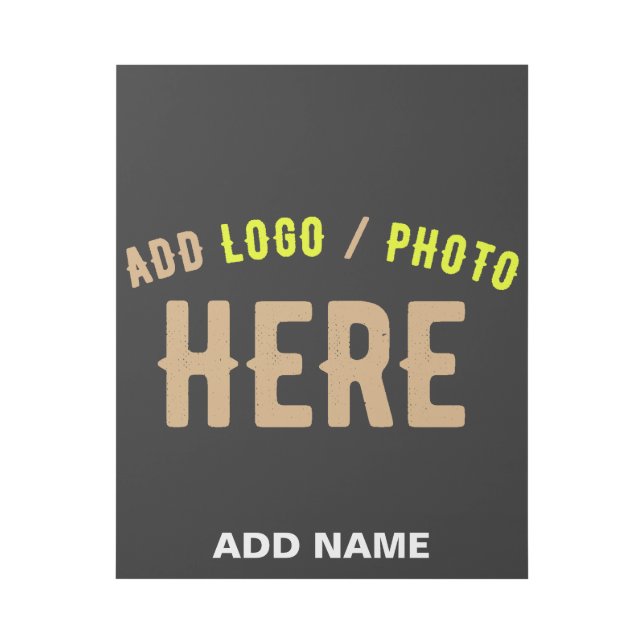 STYLISH MODERN CUSTOMIZABLE BLACK VERIFIED BRANDED GALLERY WRAP (Front)
