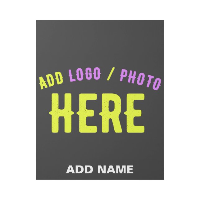 STYLISH MODERN CUSTOMIZABLE BLACK VERIFIED BRANDED GALLERY WRAP (Front)